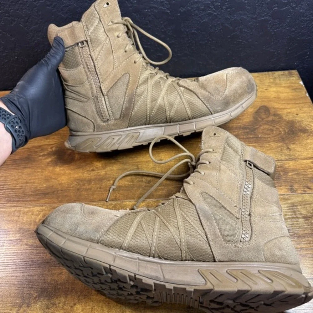 Reebok‎ Sublite Cushion RB4461 Coyote Suede Waterproof Tactical Boots Mens 11.5
